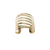 Cj 4 Anéis P/guardanapo Lyor de Aço Curves Dourado 4cm