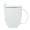Caneca Wolff Porcelana C/infusor e Tampa Birds Branco 350ml 