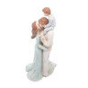 Figura Decorativa Wolff Família de Resina 12cmx11cmx28,5cm