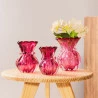 Vaso Wolff de Vidro Italy Rosa 7,5cm x 12cm