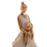 Figura Decorativa Wolff Resina Família Branco 10x7x20cm