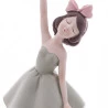 Figura Decorativa Wolff de Resina Boneca C/baloes 10x32cm