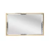 Bandeja de Metal Lyor C/ Espelho Dourada 20x30x4cm