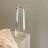 Vaso de Vidro Wolff Com Borda Dourada Liz 11x11x27cm 
