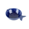 Cjnt 4 Peixes Decorativos Wolff Cerâmica Ocean Azul 20x14cm