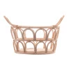 Cesto Wolff Decorativo de Rattan C/ Alça Nature 37x30x18,5cm