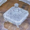 Potiche Lyor Decorativo C/pé de Cristal Paladium 16x20cm