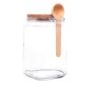 Pote Quadrado Lyor de Vidro C/ Colher 830ml