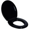 Assento Sanitário Soft Close Astra Oval  Preto