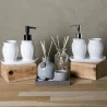 Conjunto Lyor Difusor Ceramica Cinza 14x10Cm