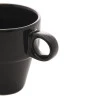 Xícara Lyor P/chá Cerâmica Empilhável Preta 210Ml