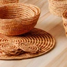 Conjunto 4 Porta Copos Lyor de Fibra Natural Flor Palm 10cm