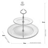 Prato Wolff Duplo Cristal P/doces Pearl 32x25cm 