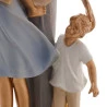 Figura Decorativa Wolff Resina Familia 15x9x28cm