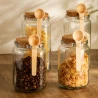 Pote Redondo Lyor de Vidro C/ Colher de Bambu 1l 5753