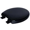 Assento Sanitário Soft Close Astra Oval  Preto