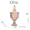 Potiche Decorativo Lyor Com Pé De Cristal 18,5X38,5Cm