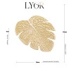 Conjunto Porta-Copos De Pvc Lyor 4 Peças Folha Dourado