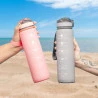 Garrafa Lyor Para Água Com Marcadores Cinza 1L 