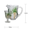 Conjunto Lyor Jarra C/6 Taças De Cristal Palm 1,3l/240ml 