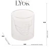 Conjunto 2 Copos P/cha Lyor Dupla Parede Vidro Skull 154ml