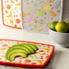 Tabua P/Corte Lyor de Plastico Fruits Vermelha 37Cmx23Cm x1Cm