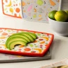 Tabua P/Corte Lyor Plástico Fruits Vermelha 30CmX20CmX1Cm