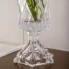 Vaso Lyor C/pé de Cristal de Chumbo Deli Diamond 12,5x41cm