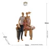 Figura Decorativa Wolff Resina Família 17x9x23cm 