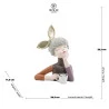 Figura Decorativa Wolff de Resina Boneca C/xicara 21x12x29cm