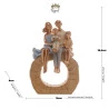Figura Decorativa Wolff Resina Família 18x8x27cm