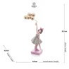 Figura Decorativa Wolff de Resina Boneca C/baloes 10x32cm