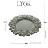Sousplat Patinado Garden Leaf Lyor 35Cm Verde
