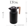 Garrafa Térmica De Plástico Lyor Organic 1L Preta 