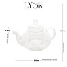 Chaleira De Vidro Lyor Resistente A Calor 800Ml