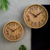 Relógio De Parede Lyor Plastico Wood 30,5x4Cm