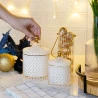 Potiche Decorativo Wolff Vidro Branco 11x17cm