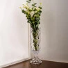 Vaso Lyor C/pé de Cristal de Chumbo Deli Diamond 12,5x41cm