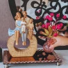 Figura Decorativa Wolff Resina Família 18x8x27cm