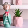 Figura Decorativa Wolff Resina Boneca C/coração 14x10x22cm