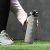 Garrafa Lyor Para Água Com Marcadores Cinza 1L 