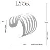 Conjunto 4 Aneis P/guardanapo Lyor Aço Curves Prateado 4cm
