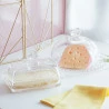 Queijeira Com Tampa De Cristal Coração 19,5X13Cm -