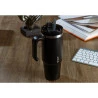Caneca Térmica Wolff Parede Dp C/ Base e Canudo Preta 890ml