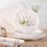 Prato Fundo Lyor de Porcelana New Bone Butterfly Flower