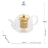 Chaleira Wolff Vidro C/infusor Dourado Inox 600ml 28859