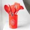 Cnjnt Lyor 5 Utensílios p/ Cozinha de Silicone C/ Suporte Vm