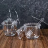 Açucareiro Lyor Cristal De Chumbo Com Colher Coração