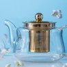 Chaleira Wolff Vidro C/infusor Dourado Inox 600ml 28859
