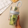 Pote Lyor p/ Salada C/ Garfo e Alça de Plástico Cinza 1l